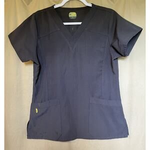Wonderwink V-Neck Scrub Top Gray Women’s Size Medium